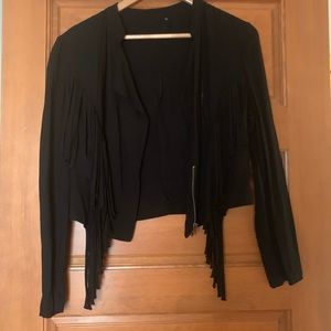Black fringe jacket